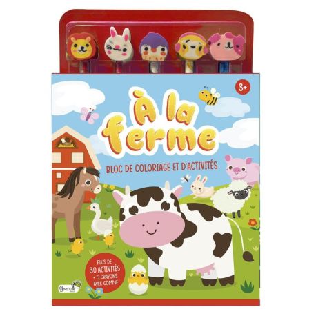 À LA FERME BLOC COLORIAGE ET ACTIVITES + 5 CRA