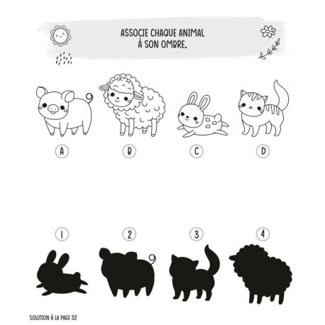 À LA FERME - BLOC COLORIAGE ET ACTIVITES + 5 CRAYONS AVEC GOMME