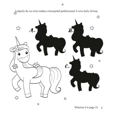 LA MAGIE DES LICORNES - BLOC COLORIAGE ET ACTIVITES + 5 CRAYONS AVEC GOMME