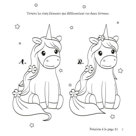 LA MAGIE DES LICORNES BLOC COLORIAGE ET ACTIVITES + 5 CRA