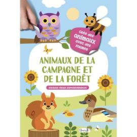 ANIMAUX DE LA CAMPAGNE ET DE LA FORÊT - STICKERS VINYLE REPOSITIONN