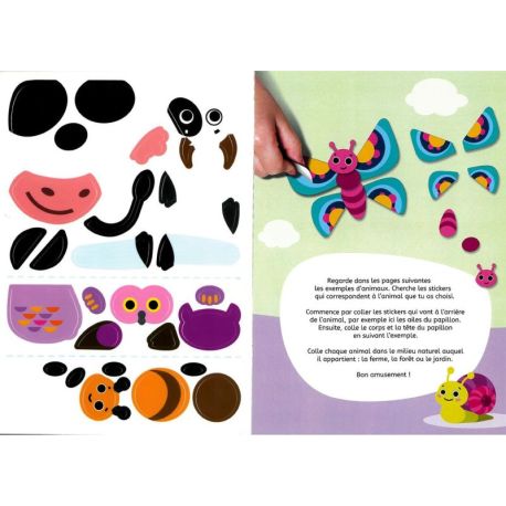 ANIMAUX DE LA CAMPAGNE ET DE LA FORÊT - STICKERS VINYLE REPOSITIONN