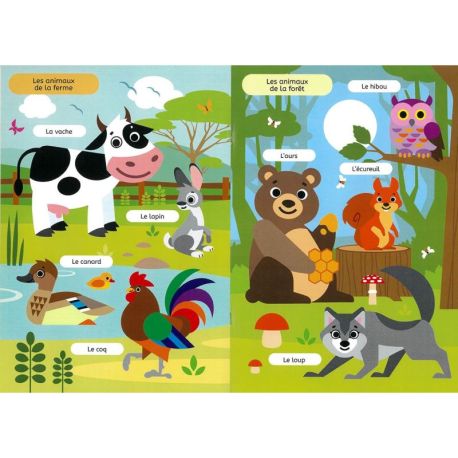 ANIMAUX DE LA CAMPAGNE ET DE LA FORÊT - STICKERS VINYLE REPOSITIONN