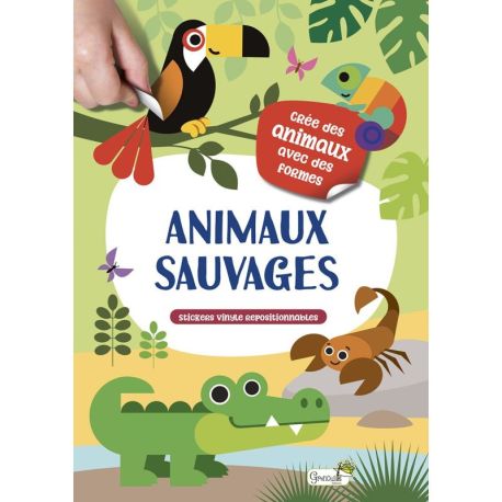 ANIMAUX SAUVAGES STICKERS VINYLE REPOSITIONNABLES