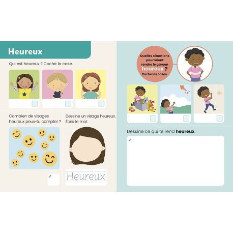 MON CAHIER DES ÉMOTIONS LIVRE EFFACABLE