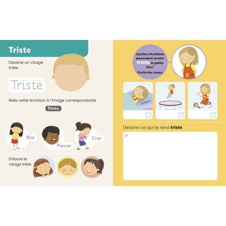 MON CAHIER DES ÉMOTIONS LIVRE EFFACABLE