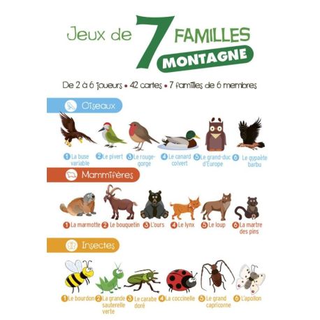 MONTAGNE - JEU DES 7 FAMILLES 44 CARTES