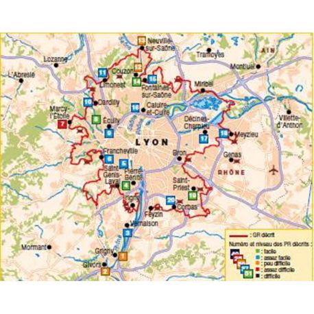 GR169 LE GRAND LYON À PIED P692 LA METROPOLE PAR LES FORTS