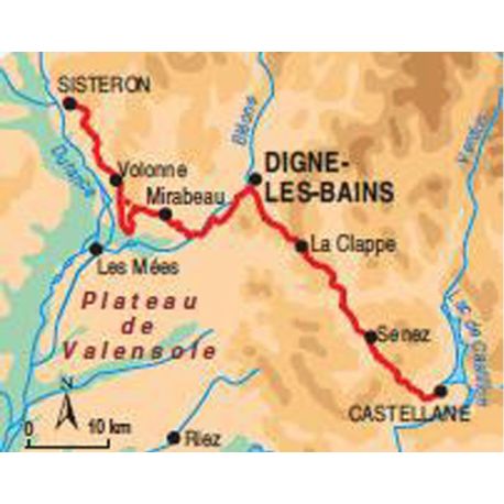 GR406 DE CASTELLANE A SISTERON T041 LA ROUTE NAPOLEON EN PROVENCE