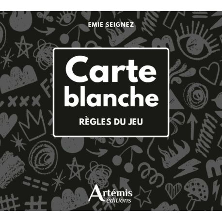 CARTE BLANCHE 350 CARTES + 8 BADGES ET REGLE DU