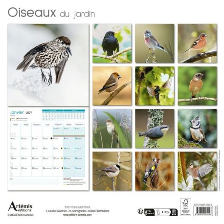 CALENDRIER OISEAUX DU JARDIN 2027