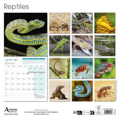 CALENDRIER REPTILES 2027