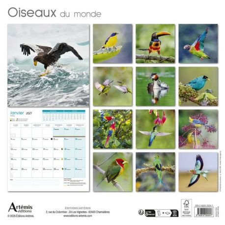 CALENDRIER OISEAUX DU MONDE 2027