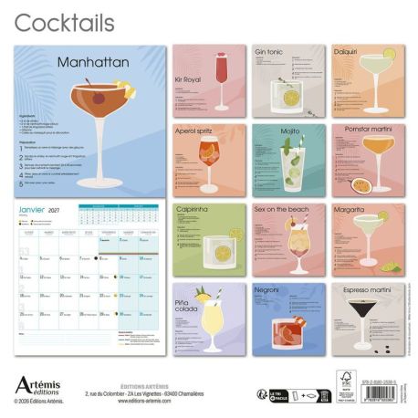 CALENDRIER COCKTAILS 2027