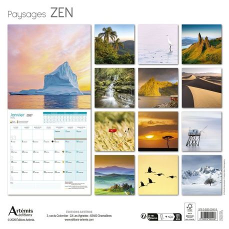 CALENDRIER PAYSAGES ZEN 2027