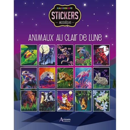 ANIMAUX AU CLAIR DE LUNE - STICKERS MOSAIQUE