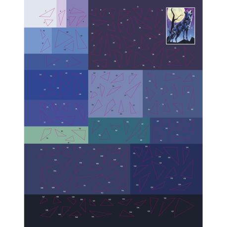 ANIMAUX AU CLAIR DE LUNE - STICKERS MOSAIQUE