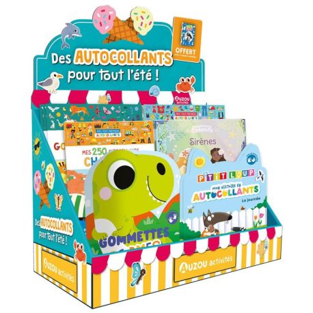 PLV PLEINE DE TABLE - AUTOCOLLANTS MULTI-COLLECTIONS 40 EX + PRIME CAHIER DE COLORIAGE