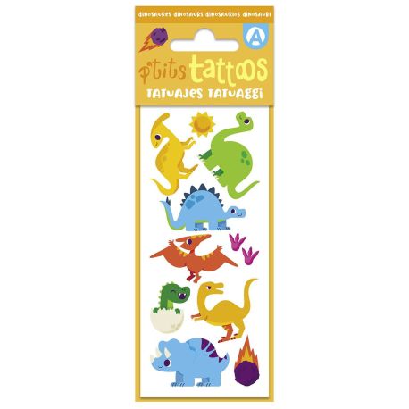 P'TITS TATTOOS - DINOSAURES - 10 TATTOOS