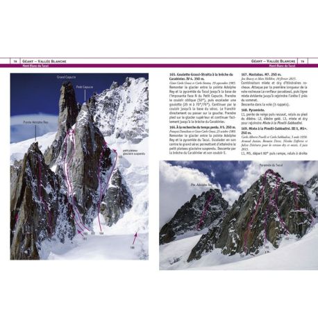 LE TOPO DU MASSIF DU MONT BLANC NEIGE, GLACE ET MIXTE - T2 - FR