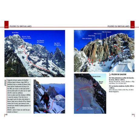 MONT-BLANC GRANITE, LES PLUS BELLES VOIES DESCALADE T5 - VAL VENY - FR