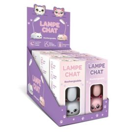 DISPLAY 6 LAMPES CHAT RECHARGEABLES (2 MODELES / 3EX)