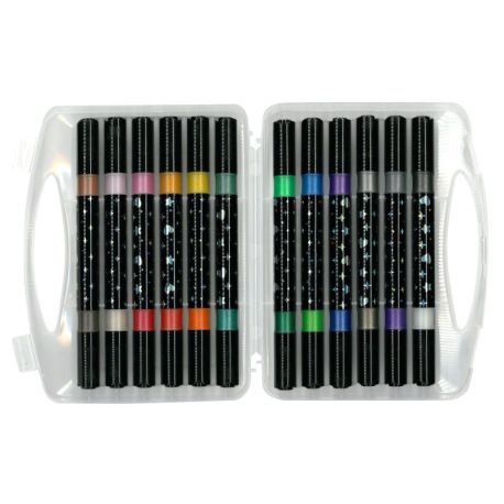 DISPLAY 20 BOITES DE 12 FEUTRES A PAILLETTES (24 COULEURS)