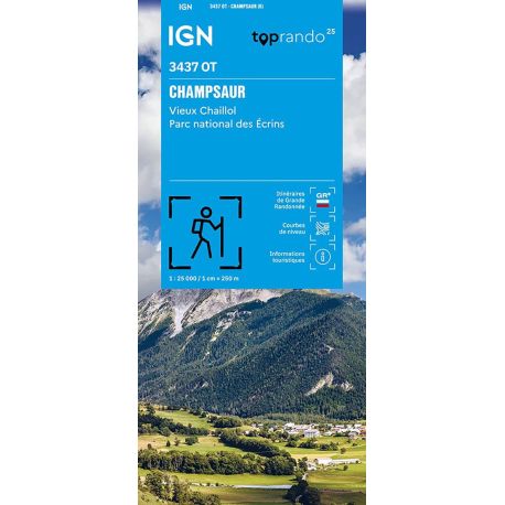 3437OT CHAMPSAUR, VIEUX CHAILLOL PN DES ECRINS / RECTO