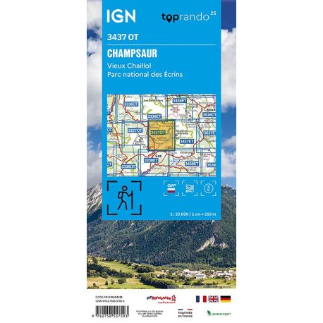 3437OT CHAMPSAUR, VIEUX CHAILLOL PN DES ECRINS / RECTO