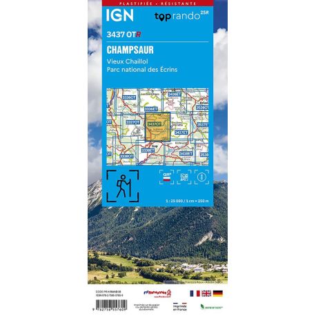 3437OTR CHAMPSAUR.VIEUX CHAILLOL PN ECRINS - RESISTANTE /RECTO-VERSO