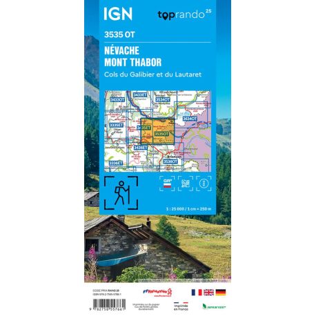 3535OT NEVACHE MONT THABOR COLS DU GALIBIER ET LAUTARET /RECTO