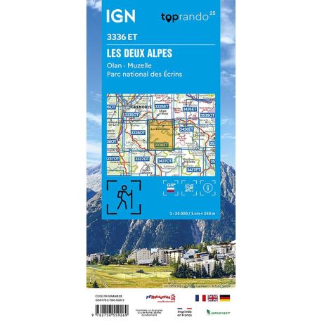 3336ET LES DEUX ALPES, OLAN-MUZELLE PN DES ECRINS / RECTO