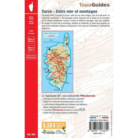 GR20 CORSE, ENTRE MER ET MONTAGNE PNR DE CORSE 65