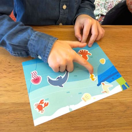 PACK 24 EX MAXI GOMMETTES ANIMAUX DE LA MER ET DES FONDS MARINS