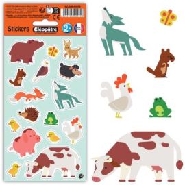 PACK 24 EX MAXI GOMMETTES ANIMAUX DE LA MONTAGNE ET DE LA CAMPAGNE