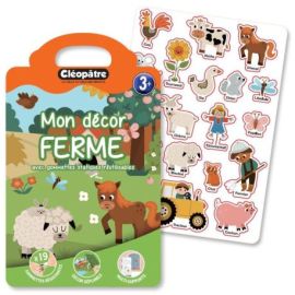 PACK 6 EX MON DÉCOR FERME ET MES 19 GOMMETTES REPOSITIONNABLES
