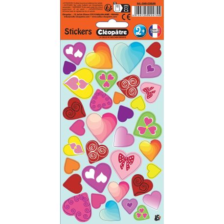 PACK 24 EX GOMMETTES COEUR SANS EMBALLAGE