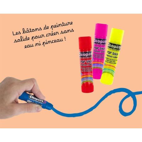 PACK 6 EX BOITE POP STICKS DE COULEURS - PEINTURE SOLIDE