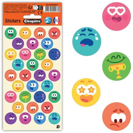 PACK 24 EX GOMMETTES EMOTIONS SANS EMBALLAGE