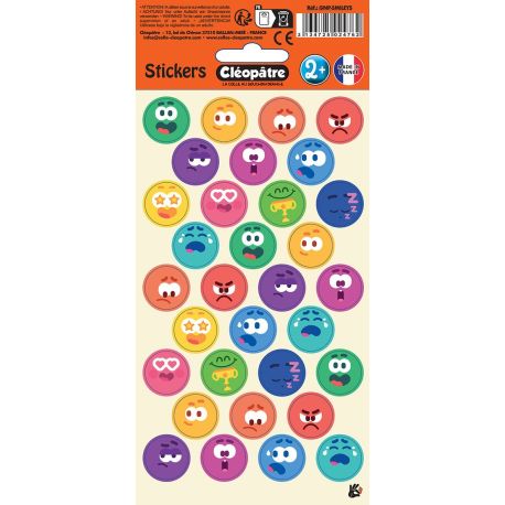 PACK 24 EX GOMMETTES EMOTIONS SANS EMBALLAGE