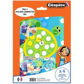 PACK 10 EX ATELIER GOMMETTES ANIMAUX MARINS - 4 PLANCHES+288 GOM