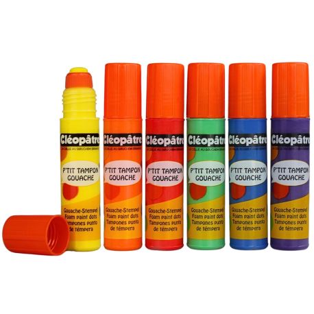 PACK 3 EX BOITE 6 P'TITS TAMPONS GOUACHE 50ML
