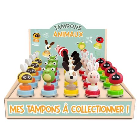DISPLAY 20 TAMPONS BOIS ANIMAUX (5 MODELES / 4 EX)