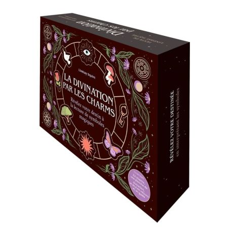 COFFRET LA DIVINATION PAR LES CHARMS - 24 CHARMS+1 PLANCHE DE DIVINATION+1 ETUI VELOURS+1 GUIDE