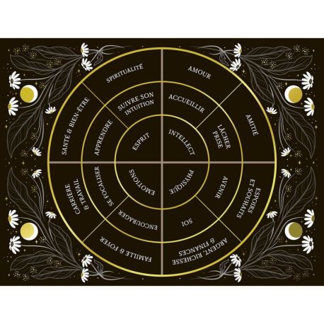 COFFRET LA DIVINATION PAR LES CHARMS - 24 CHARMS+1 PLANCHE DE DIVINATION+1 ETUI VELOURS+1 GUIDE