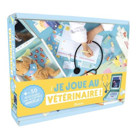 JE JOUE AU VÉTÉRINAIRE MON COFFRET METIER + DE 50 ACCESSOIRES