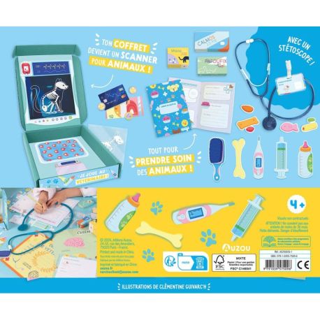 JE JOUE AU VÉTÉRINAIRE MON COFFRET METIER + DE 50 ACCESSOIRES