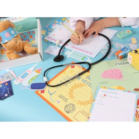 JE JOUE AU VÉTÉRINAIRE MON COFFRET METIER + DE 50 ACCESSOIRES