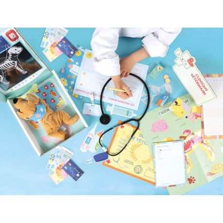 JE JOUE AU VÉTÉRINAIRE MON COFFRET METIER + DE 50 ACCESSOIRES