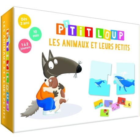 P'TIT LOUP - LES ANIMAUX ET LEURS PETITS - PUZZLE 12 PIECES